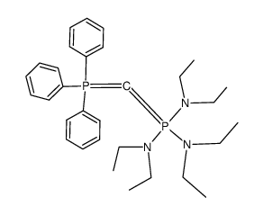 Tris(diethylamino)<(triphenylphosphoranyliden)methylen>phosphoran结构式