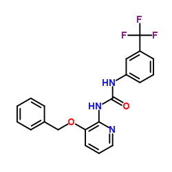 1-(3-TRIFLUOROMETHYLPHENYL)-3-(3-BENZYLOXY(2-PYRIDYL))UREA结构式