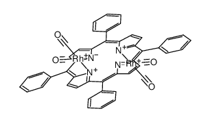 (μ-tetraphenylporphinato)bis(dicarbonylrhodium(I))结构式