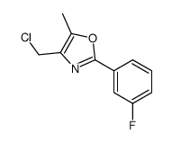 4-(chloromethyl)-2-(3-fluorophenyl)-5-methyl-1,3-oxazole(SALTDATA: FREE)结构式