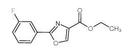 2-(3-FLUORO-PHENYL)-OXAZOLE-4-CARBOXYLIC ACID ETHYL ESTER structure