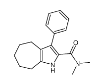 3-Phenyl-1,4,5,6,7,8-hexahydro-cyclohepta[b]pyrrole-2-carboxylic acid dimethylamide Structure