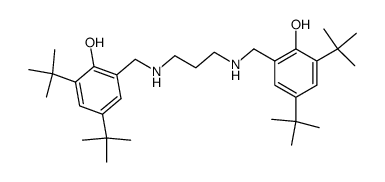 N,N'-bis(3,5-di-tert-butyl-2-hydroxyphenylmethyl)-1,3-propane-diamine Structure