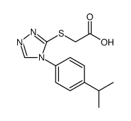 Acetic acid, 2-[[4-[4-(1-methylethyl)phenyl]-4H-1,2,4-triazol-3-yl]thio]- Structure