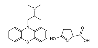 5-oxo-L-proline, compound with N,N,α-trimethyl-10H-phenothiazine-10-ethylamine (1:1) Structure