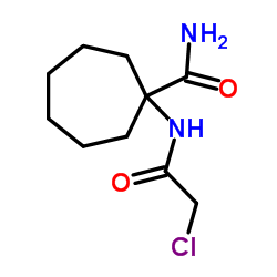 1-[(Chloracetyl)amino]cycloheptancarboxamid Structure