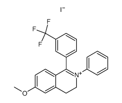 6-methoxy-2-phenyl-1-(3-(trifluoromethyl)phenyl)-3,4-dihydroisoquinolin-2-ium iodide Structure