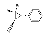 (+/-)-trans-2,2-dibromo-3-phenylcyclopropanecarbonitrile结构式