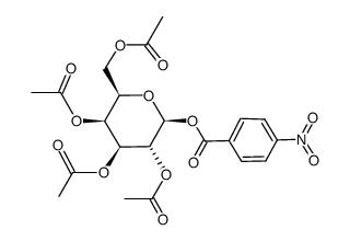 O2,O3,O4,O6-Tetraacetyl-O1-(4-nitro-benzoyl)-β-D-galactopyranose结构式