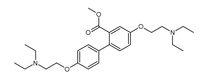 methyl 4,4'-bis(2-(diethylamino)ethoxy)-[1,1'-biphenyl]-2-carboxylate结构式