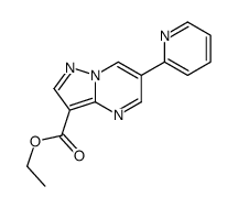 ETHYL 6-(PYRIDIN-2-YL)PYRAZOLO[1,5-A]PYRIMIDINE-3-CARBOXYLATE structure