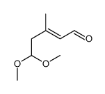 5,5-dimethoxy-3-methylpent-2-enal结构式