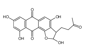 (2S,3S)-2,4,8,10-tetrahydroxy-3-(3-oxobutyl)-2,3-dihydronaphtho[3,2-g][1]benzofuran-6,11-dione结构式