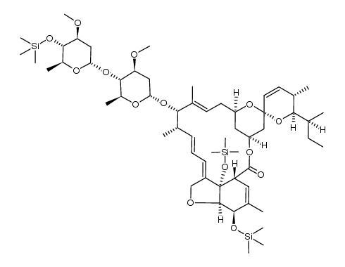 4'',5,7-tris-O-trimethylsilyl-avermectin B1 Structure