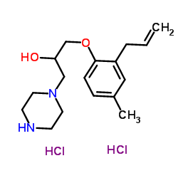 1-(2-Allyl-4-methylphenoxy)-3-(1-piperazinyl)-2-propanol dihydrochloride structure