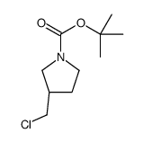 3(S)-CHLOROMETHYL-PYRROLIDINE-1-CARBOXYLIC ACID TERT-BUTYL ESTER结构式