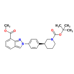 methyl 2-{4-[(3S)-1-(tert-butoxycarbonyl)piperidin-3-yl]-phenyl}-2H-indazole-7-carboxylate picture