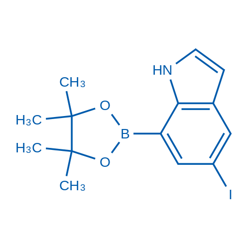 5-Iodo-7-(4,4,5,5-tetramethyl-1,3,2-dioxaborolan-2-yl)-1H-indole structure