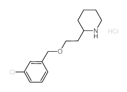 2-{2-[(3-Chlorobenzyl)oxy]ethyl}piperidine hydrochloride结构式