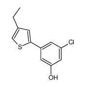 3-chloro-5-(4-ethylthiophen-2-yl)phenol结构式