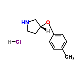 (3R)-3-(4-Methylphenoxy)pyrrolidine hydrochloride (1:1) Structure