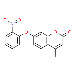 4-Methyl-7-(2-nitrophenoxy)-2H-chromen-2-one Structure