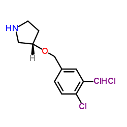 (S)-3-(3,4-Dichloro-benzyloxy)-pyrrolidine hydrochloride structure