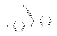 1-((3-bromo-1-phenylprop-2-yn-1-yl)oxy)-4-chlorobenzene结构式