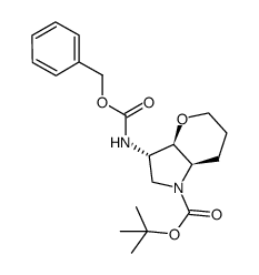 Rel-(3S,3aR,7aR)-tert-butyl 3-(((benzyloxy)carbonyl)amino)hexahydropyrano[3,2-b]pyrrole-1(2H)-carboxylate Structure