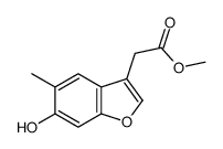 methyl 2-(6-hydroxy-5-methyl-1-benzofuran-3-yl)acetate Structure