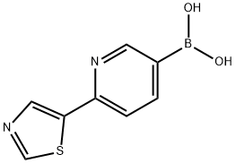 (6-(thiazol-5-yl)pyridin-3-yl)boronic acid结构式