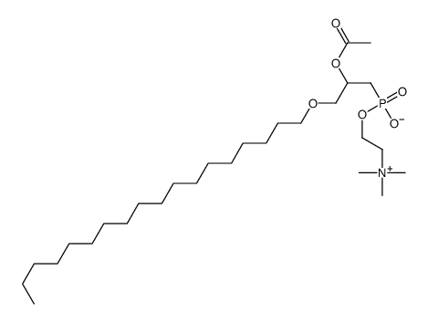 (2-acetoxy-3-octadecyloxy)propyl-1-phosphocholine结构式