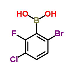 6-Bromo-3-chloro-2-fluorophenylboronic acid Structure