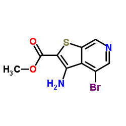 Methyl 3-amino-4-bromothieno[2,3-c]pyridine-2-carboxylate结构式