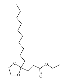 2-(2-ethoxycarbonylethyl)-2-decyl-1,3-dioxolane Structure