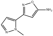 5-氨基-3-(1-甲基-5-吡唑基)异噁唑结构式