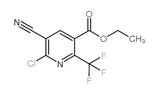 Ethyl 2-chloro-3-cyano-6-(trifluoromethyl)-pyridine-5-carboxylate Structure