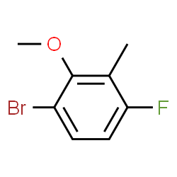 1-Bromo-4-fluoro-2-methoxy-3-methylbenzene结构式