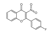 4H-1-Benzopyran-4-one,2-(4-fluorophenyl)-3-nitro-(9CI) structure