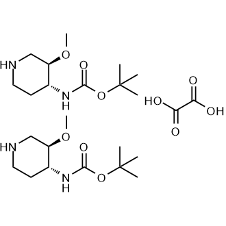 N-[(3R,4R)-3-甲氧基哌啶-4-基]氨基甲酸叔丁酯半草酸盐酯图片