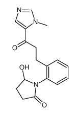 5-hydroxy-1-{2-[3-(3-methyl-3H-imidazol-4-yl)-3-oxo-propyl]-phenyl}-pyrrolidin-2-one结构式