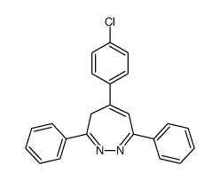 5-(4-chlorophenyl)-3,7-diphenyl-4H-1,2-diazepine Structure