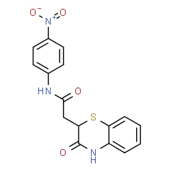 N-(4-nitrophenyl)-2-(3-oxo-3,4-dihydro-2H-benzo[b][1,4]thiazin-2-yl)acetamide结构式