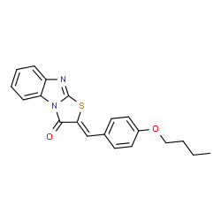 2-(4-butoxybenzylidene)[1,3]thiazolo[3,2-a]benzimidazol-3(2H)-one Structure