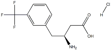 (S)-3-Amino-4-(3-trifluoromethylphenyl)-butyric acid-HCl结构式