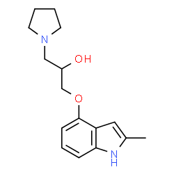 1-(2-METHYL-1H-INDOL-4-YLOXY)-3-PYRROLIDIN-1-YL-PROPAN-2-OL Structure