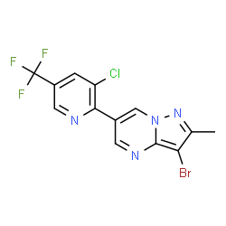 3-Bromo-6-[3-chloro-5-(trifluoromethyl)-2-pyridinyl]-2-methylpyrazolo[1,5-a]pyrimidine structure