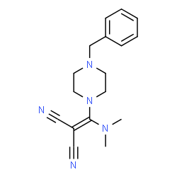 2-[(4-BENZYLPIPERAZINO)(DIMETHYLAMINO)METHYLENE]MALONONITRILE结构式