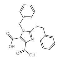 1H-Imidazole-4,5-dicarboxylicacid, 1-(phenylmethyl)-2-[(phenylmethyl)thio]-结构式