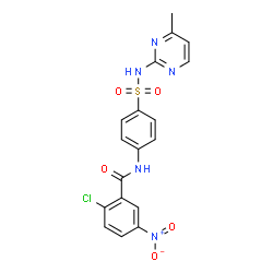 2-chloro-N-(4-(N-(4-methylpyrimidin-2-yl)sulfamoyl)phenyl)-5-nitrobenzamide结构式